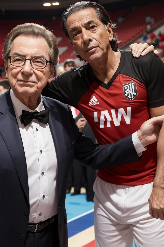Manoel Gomes playing Flamengo with Silvio Santos
