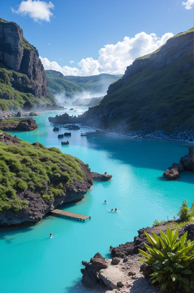 A blue lagoon