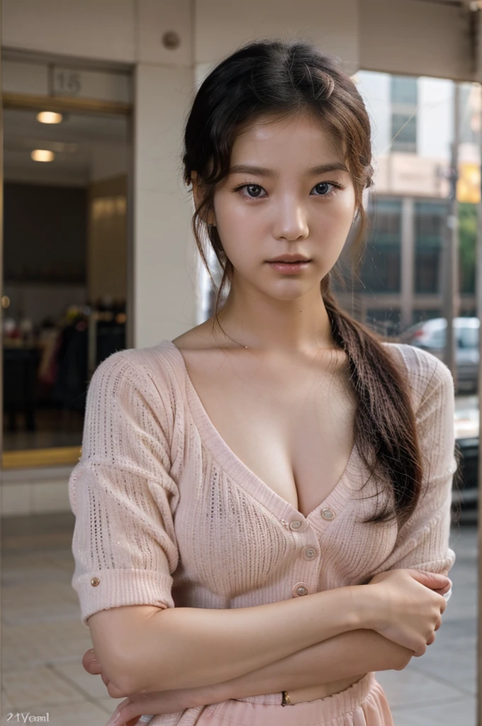 Beautiful chubby asian woman in Call of Duty style, close up photograph, Photos taken with a Canon EOS R5 DSLR camera, Cinematic lighting, Ultra photo realsisim, Intricate details, Her face is delicate