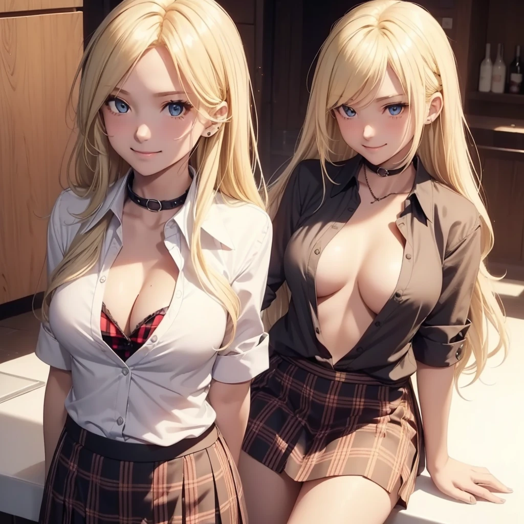 3人の20歳女、blonde Hair、Camisa blanca、Deep V-neckline、Empty classroom、BDSM、Slaves、plump figure、Clitoris erection、Black lingerie、Black pantyhose、Big breasts emphasis、Big butt emphasis、Sitting with legs open、Exposed buttocks、highheels、detailed eye、leggins、Kiss each other's licking each other、4K高解像度