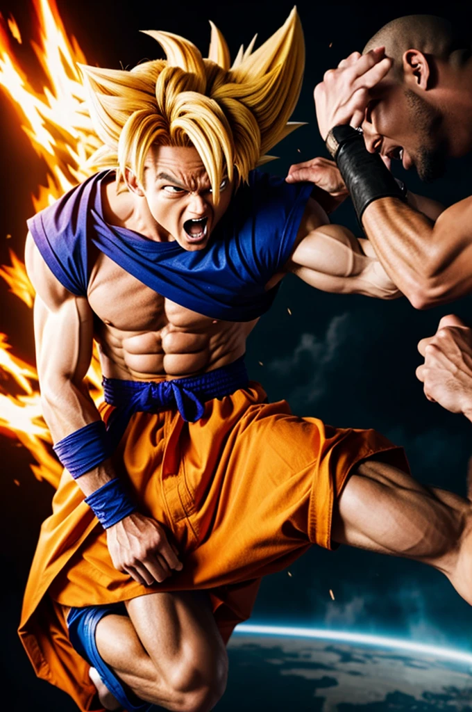 Bill from lef4 ded fighting with goku