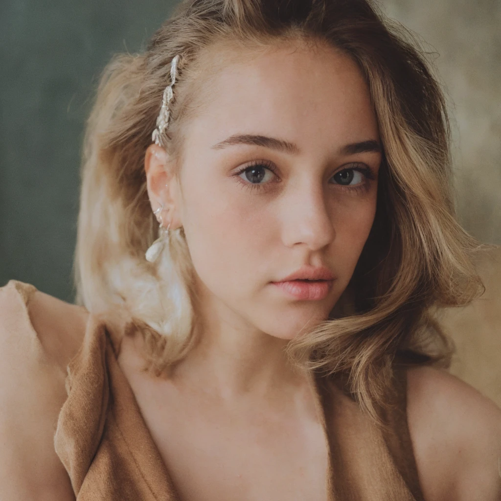 A small, white-skinned woman with curly hands, curly to straight hair, and a bracelet