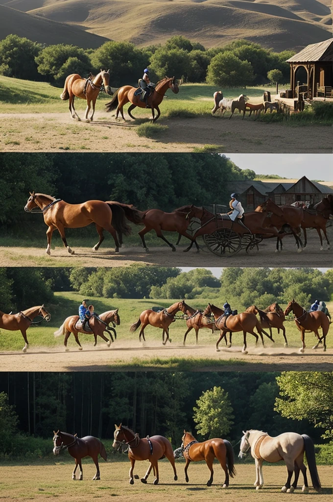 Here is a detailed breakdown of the scenes for the story "Cat vs. Horse":
