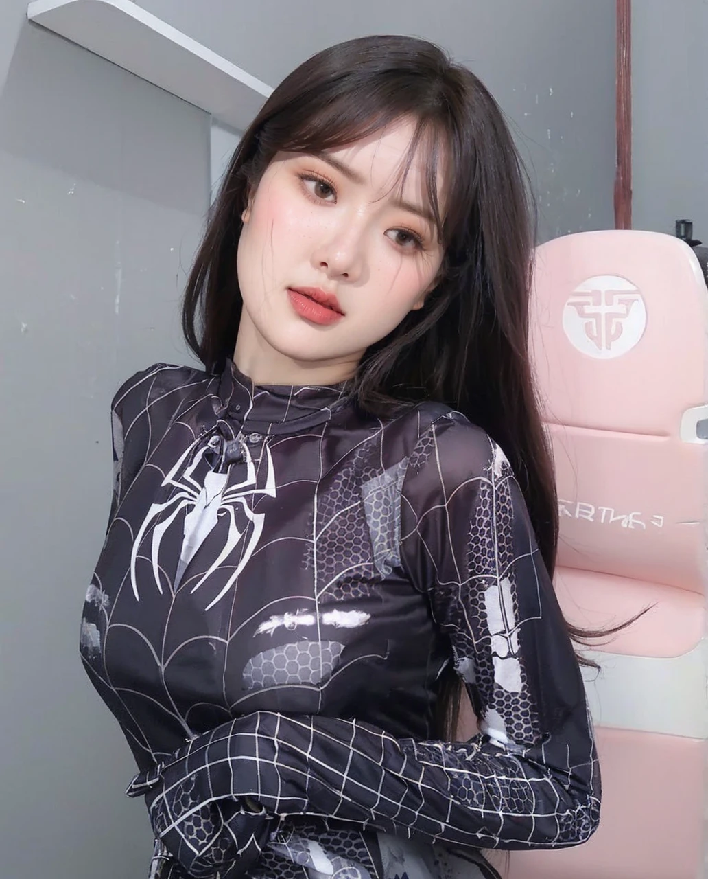 Rosé Park rosé bts, full lips, doll lips, large eyes, slanted eyes, wavy blonde hair