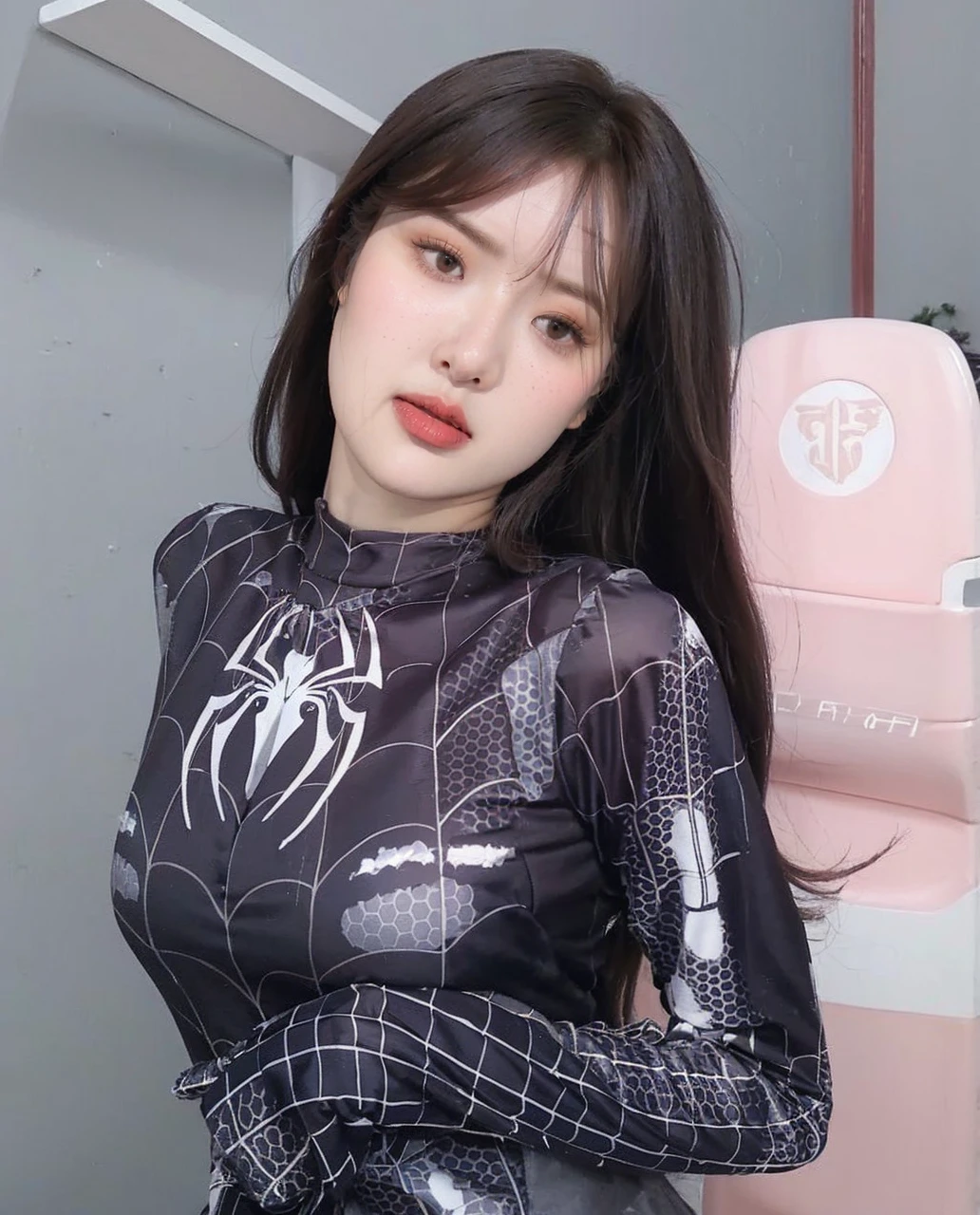 Rosé Park rosé bts, full lips, doll lips, large eyes, slanted eyes, wavy blonde hair