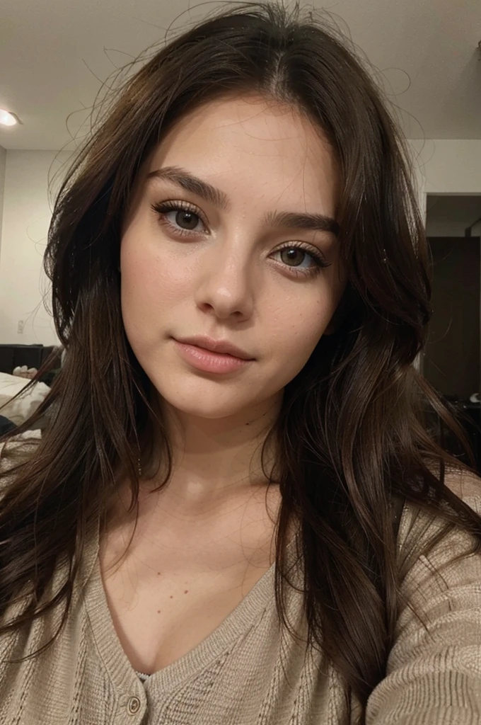 pretty realistic brunette woman very beautiful selfie 