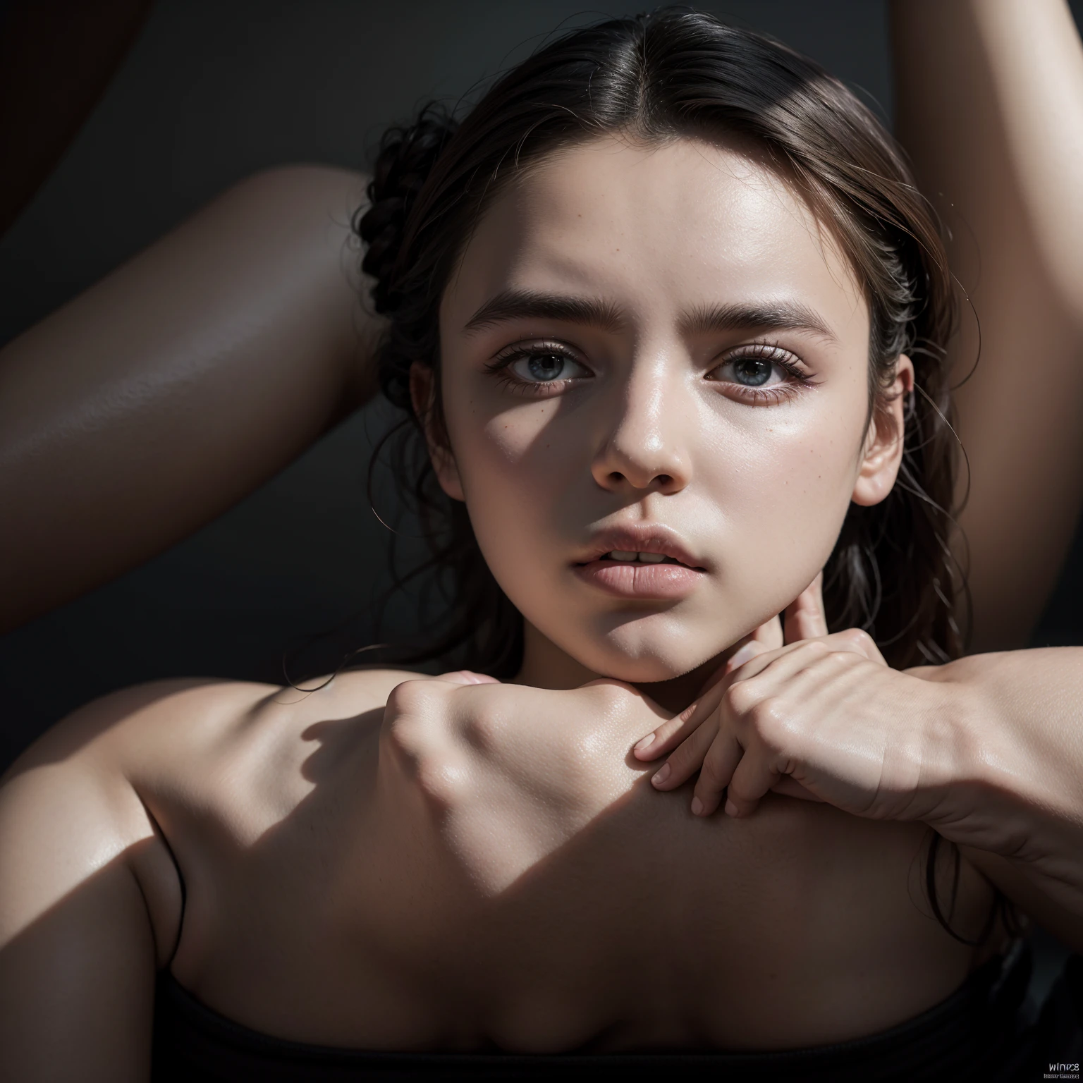 [:(Face detail: 1.4): 0.4], 16K resolution, 4k resolution, dinamic lighting, High definition resolution, (hyper realistic: 1.4),(contrasting background: 1.5), (peau propre), (lighting cinematic: 1.7), (intime), (Technologie NVIDIA RTX Ray Tracing), (image couleur), (Skinny hips), , Emma Watson, kind, happy, naked, outside, sitting, open legs.