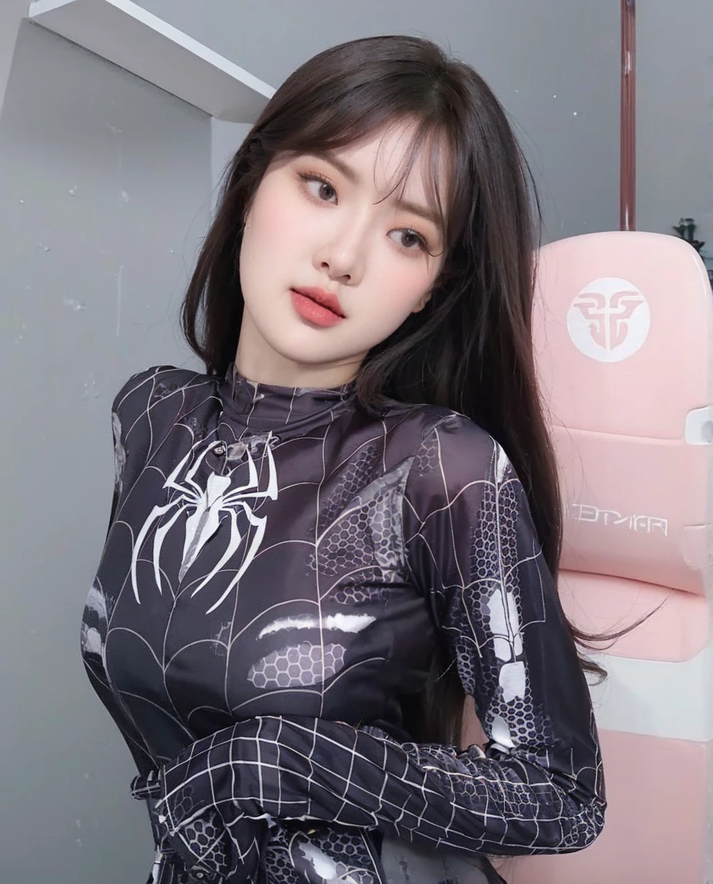 Rosé Park rosé bts, full lips, doll lips, large eyes, slanted eyes, wavy blonde hair