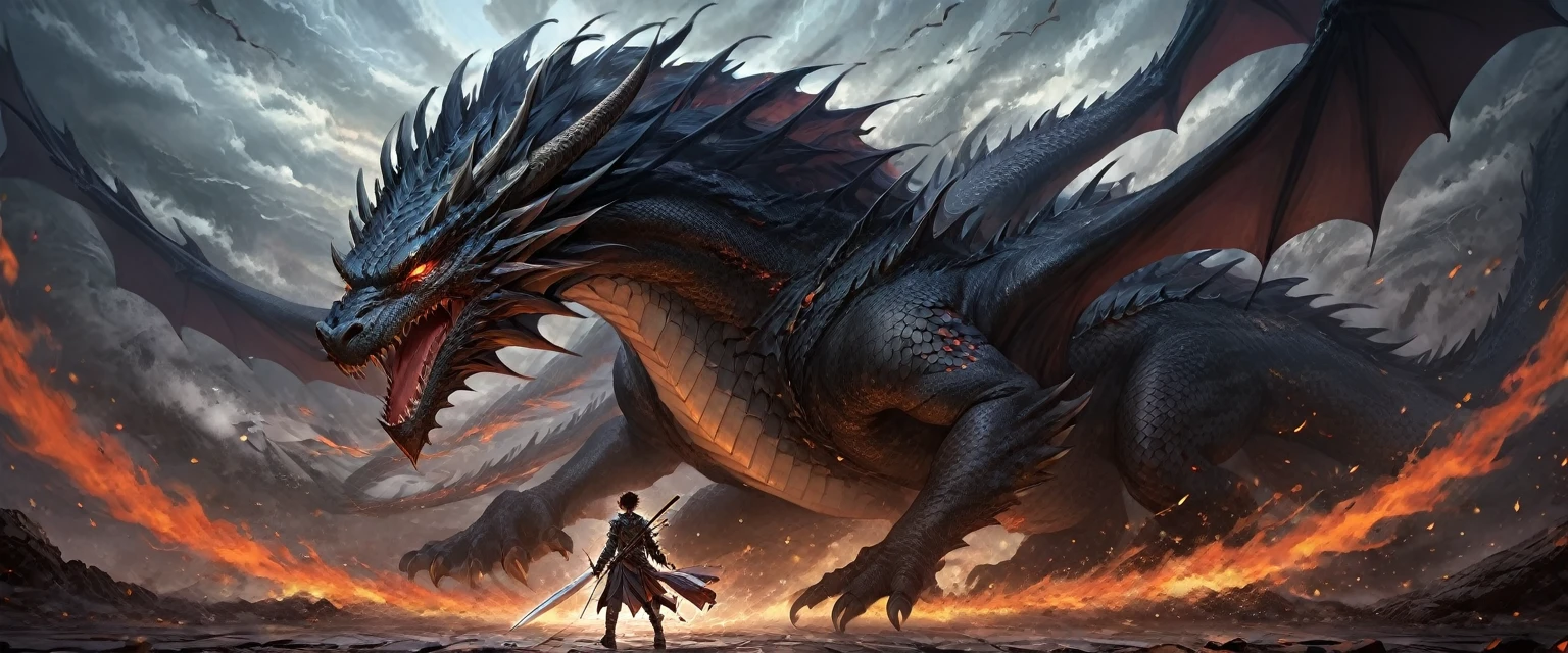 anime - style illustration of a man with a dragon on his back, epic anime fantasy, epic anime style, by Yang J, anime epic artwork, dragon knight, epic fantasy art style, human and dragon fusion, advanced digital anime art ”, anime fantasy illustration, badass anime 8 k, epic fantasy style art, anime in fantasy style, epic fantasy style, detailed digital anime art