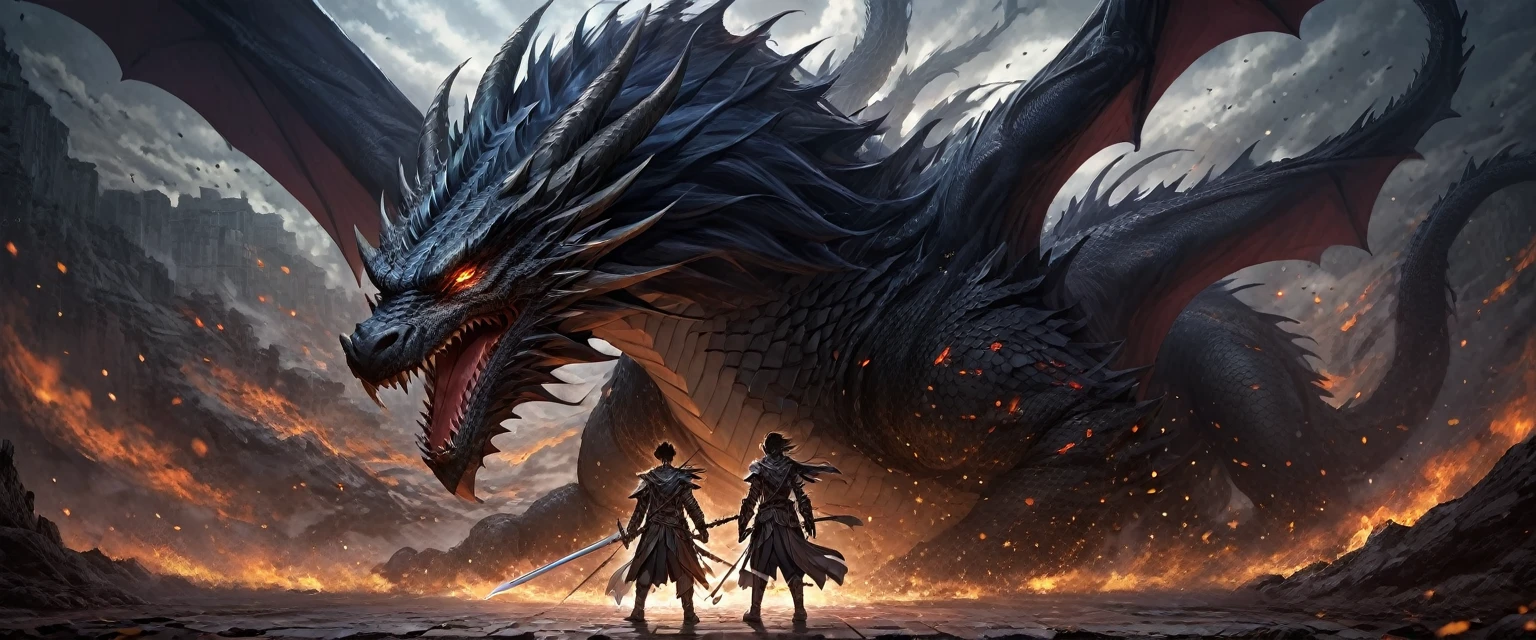 anime - style illustration of a man with a dragon on his back, epic anime fantasy, epic anime style, by Yang J, anime epic artwork, dragon knight, epic fantasy art style, human and dragon fusion, advanced digital anime art ”, anime fantasy illustration, badass anime 8 k, epic fantasy style art, anime in fantasy style, epic fantasy style, detailed digital anime art