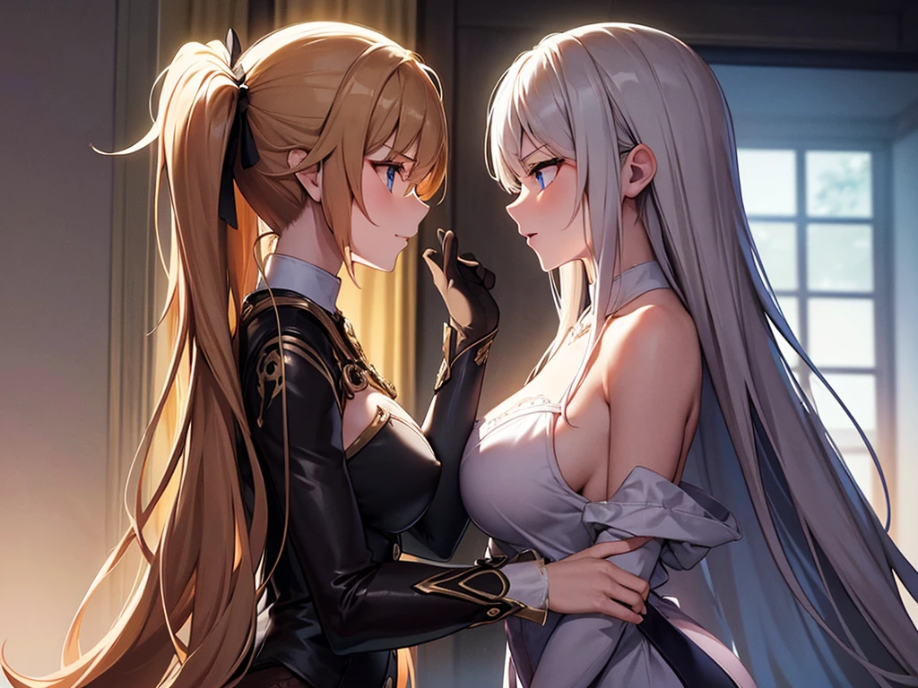 {{{masterpiece}}},{{{best quality}}}、Glaring at each other