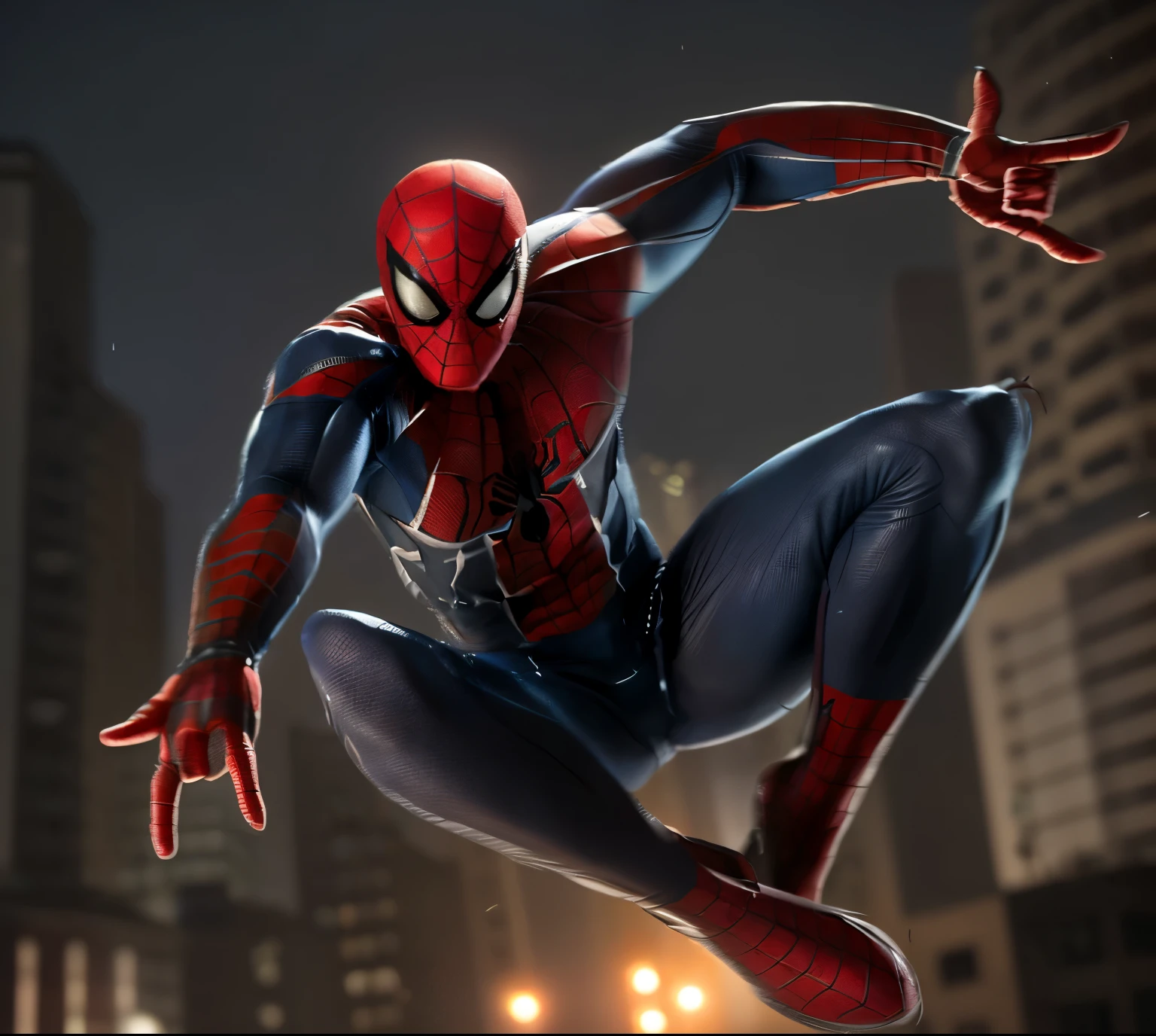 Swinging into action with the iconic Spider-Man, beautifully captured in this character portrait by Frank Franzetta. 8k
