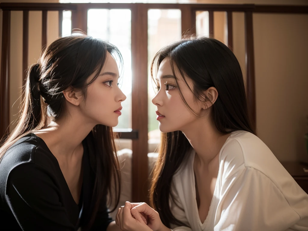 {{{masterpiece}}},{{{best quality}}}、Glaring at each other