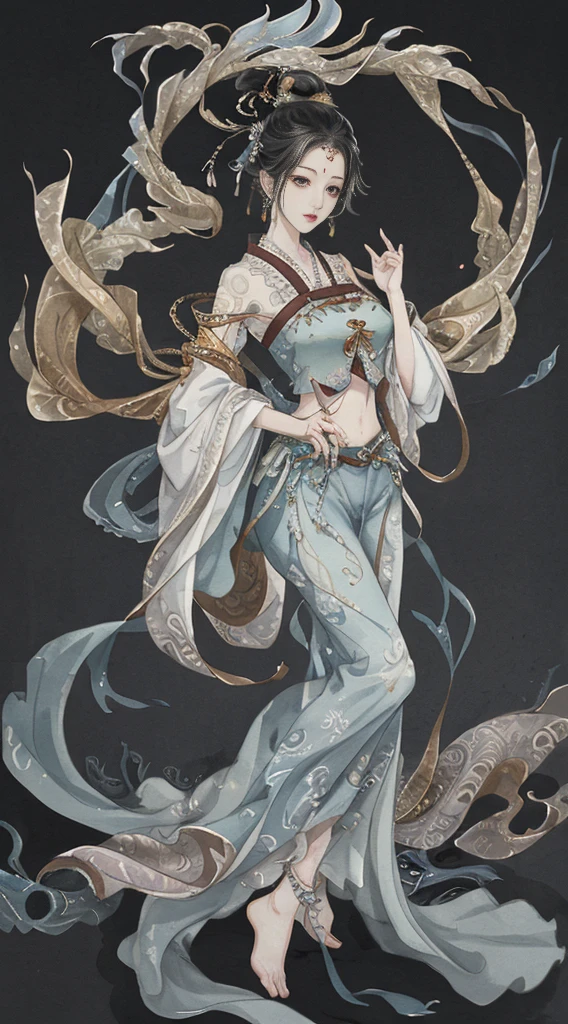 Original,(illustratio:1.1),(best qualtiy),(tmasterpiece:1.1),(the Extremely Detailed CG Unity 8K Wallpapers),(a color:1.2),1 God of roses,goddes,,ancient costume,Hanfu,best qualtiy,Extremely detailed jewelry,Plum petals,scenecy,rios|Wagas,official art, unity 8k wallpaper, ultra detailed, beautiful and aesthetic, masterpiece, best quality, (zentangle, mandala, tangle, entangle), (fractal art:1.3) , 1girl, extremely detailed, dynamic angle, cowboyshot, the most beautiful form of chaos, elegant, a brutalist designed, vivid colours, romanticism, by james jean, roby dwi antono, ross tran, francis bacon, michal mraz, adrian ghenie, petra cortright, gerhard richter, takato yamamoto, ashley wood, atmospheric, ecstasy of musical notes, streaming musical notes visible. (masterpiece, top quality, best quality, official art, beautiful and aesthetic:1.2), (1girl:1.3), extremely detailed,(crotch tattoo), transparent top clothing, (fractal art:1.1),(colorful:1.1)(feathers:1.3),highest detailed,(zentangle:1.2), full body, (abstract background:1.3), (shiny skin), (many colors:1.4), ,(earrings), best quality, ultra-detailed, super detailed skin, cute, extremely detailed, 8K, solo, single, dynamic angle, beautiful female, belly button, blash, smile, uncensored, motion, navel, croptop, two-tone hair color, HDR, wind, perfect hand, active, ART STYLE