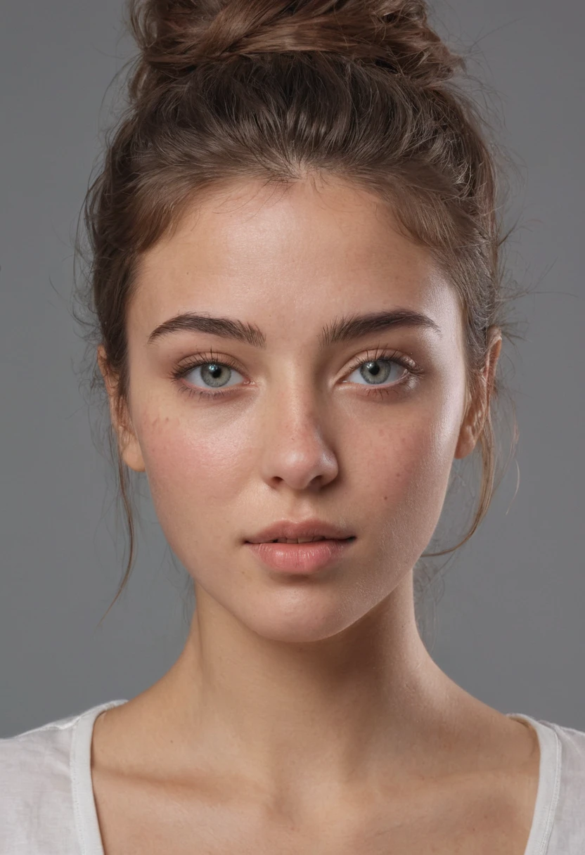 femme provocante, cheveux brun, Caractéristiques détaillées du visage, photo extrêmement réaliste, 1 fille, belles lèvres détaillés, ultra détaillé, cheveux détaché long, éclairage de studio, tache de rousseur détaillé, hyper réaliste, Détails complexes, tons de couleurs chaudes, lèvre parfaite, yeux parfait, tâche de rousseur prononcer, lèvre pulpeuse extrêmement détaillé