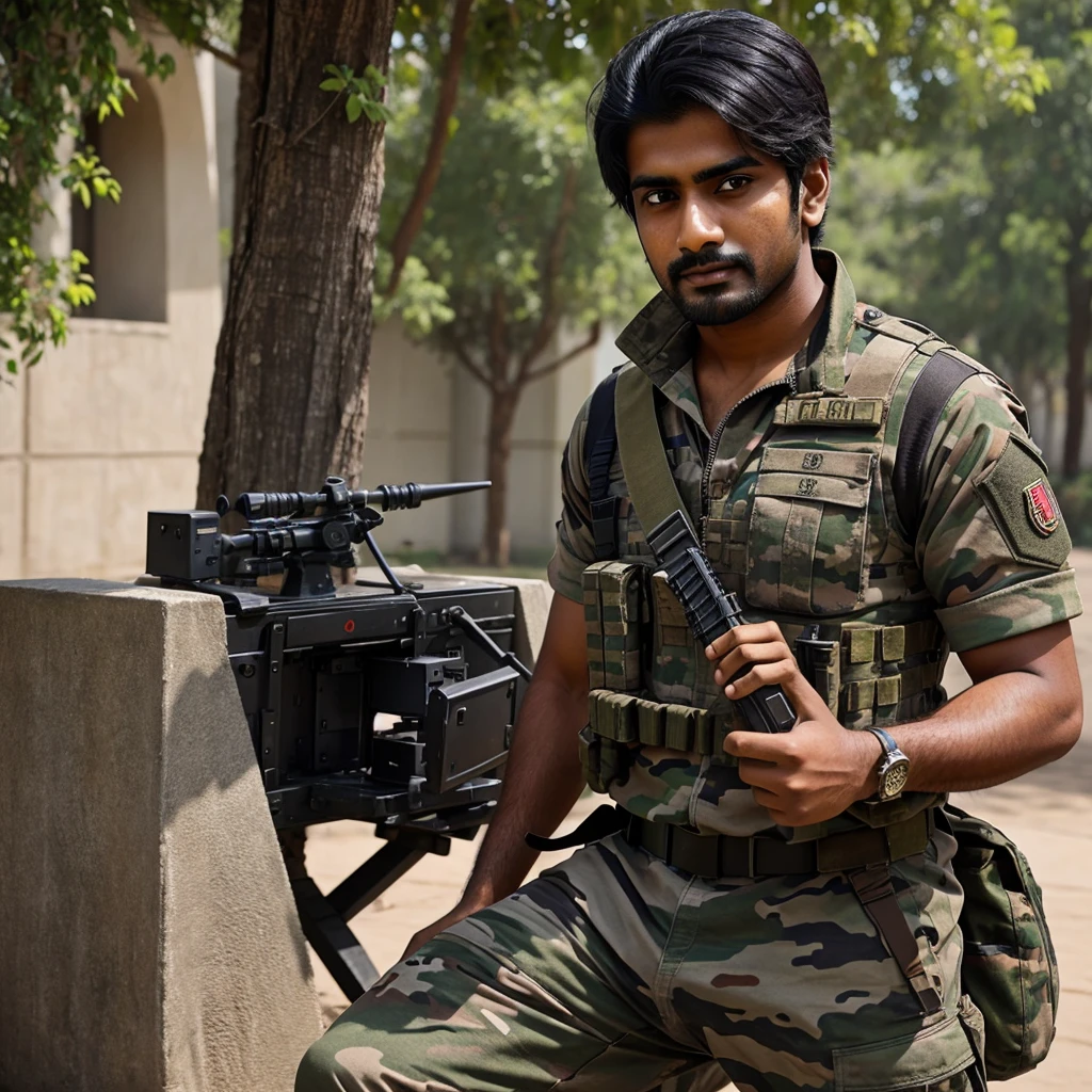A Indian pujabi guy who is a soldier/gamer
