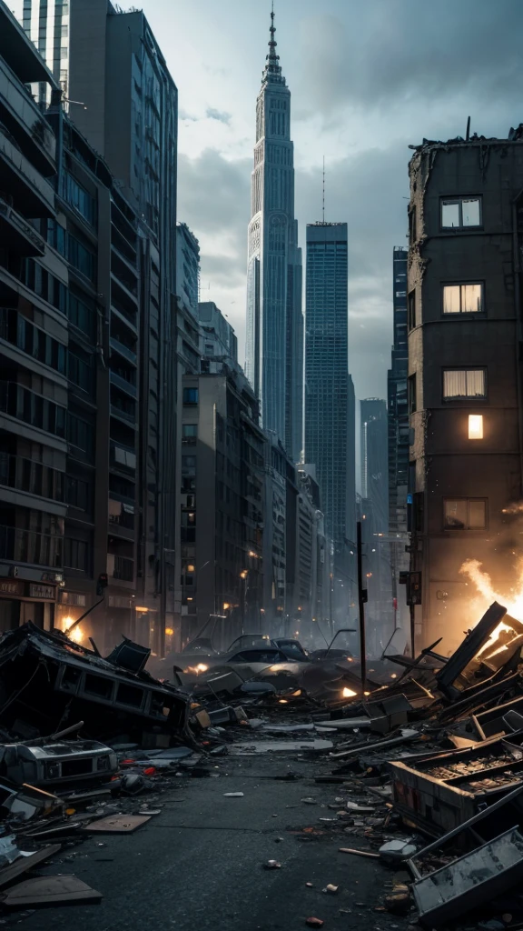 City apocalypse destroyed room