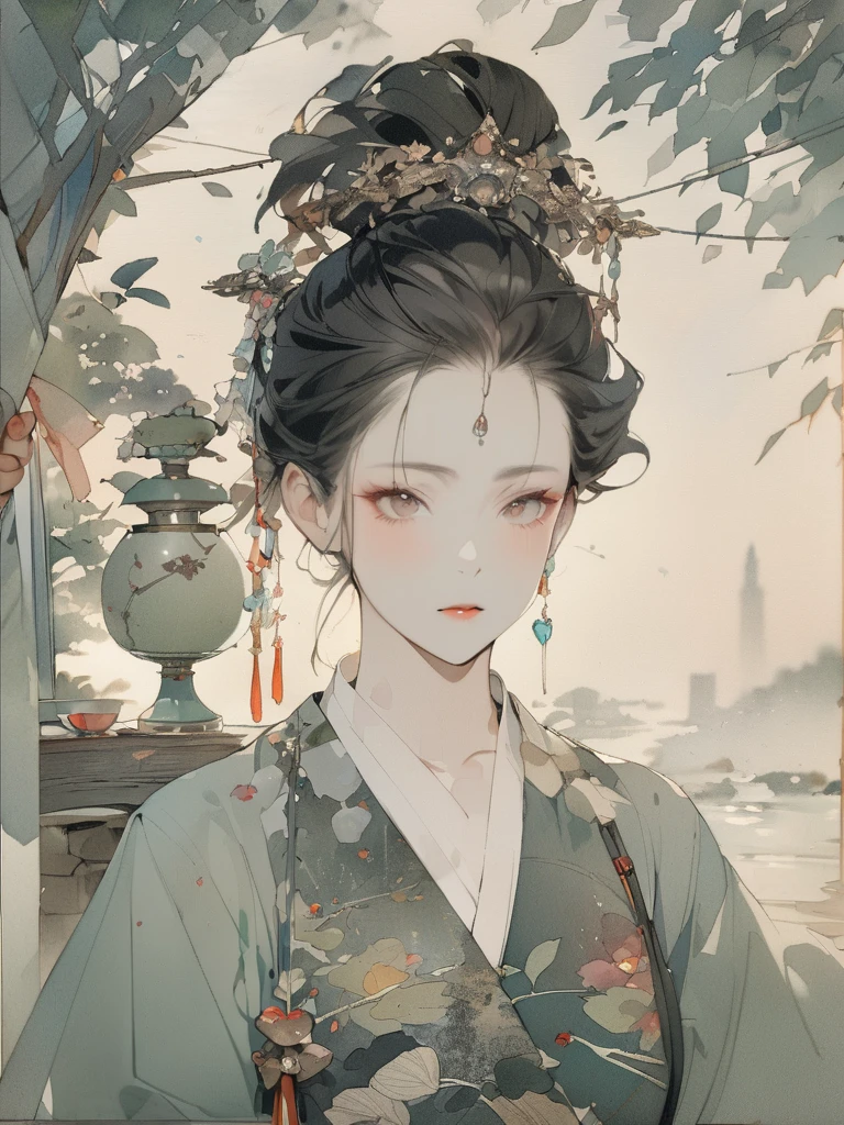 (8K, best quality, masterpiece),1girl, watercolor(medium), {Practical, original photo, Ultra-fine transparent, image, (Influenced by Yoshitaka Amano's style:1.6)}, Practical Light, Delicate skin, (Beautiful slim woman, 25 years old, Court Knight:1.5), Thin legs, Fine particles, Long white hair, Detailed fingers, Thin, sex, Ecstasy expression, 动感sex感的姿势, (巨大有弹sex的坚挺胸部:1.4), (sex感指挥官的盔甲, Long skirt, Long red cape, boots:1.2),(The armor has a larger chest opening;1.6), Exposing breasts, (Arcadia, Flower Storm, Many flowers:1.8), Unobscured,Beautiful scenery, (Flowers, Wind and Moon:1.5), Vivid colors, High contrast, High Saturation