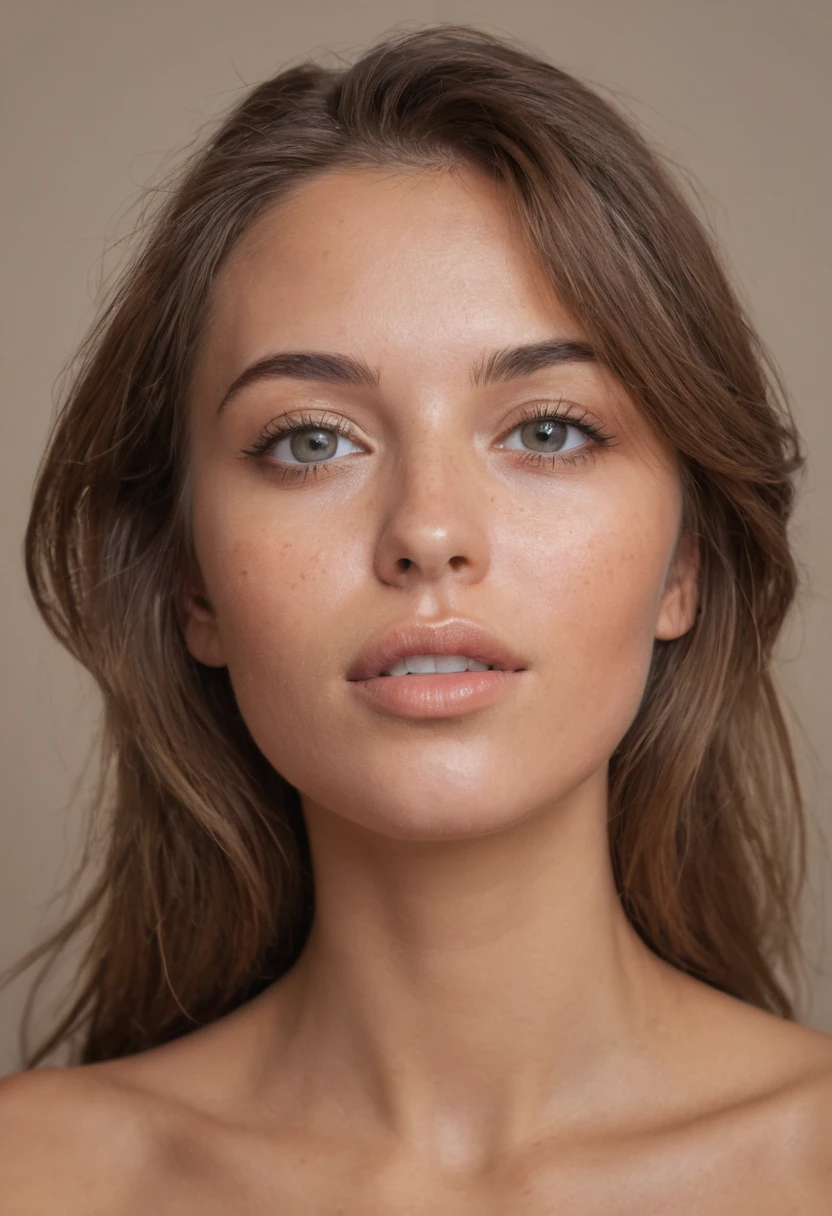 femme sensuelle, bronzé, photo extrêmement réaliste, cheveux brun, cheveux détaillé, visage détaillé, lèvre pulpeuse, yeux parfait, long cil, cil détaillé, cheveux long, visage extrêmement détaillé,1 femme, bouche fermer, bronzage parfait, expression excité, détail complexe, beau visage réaliste,