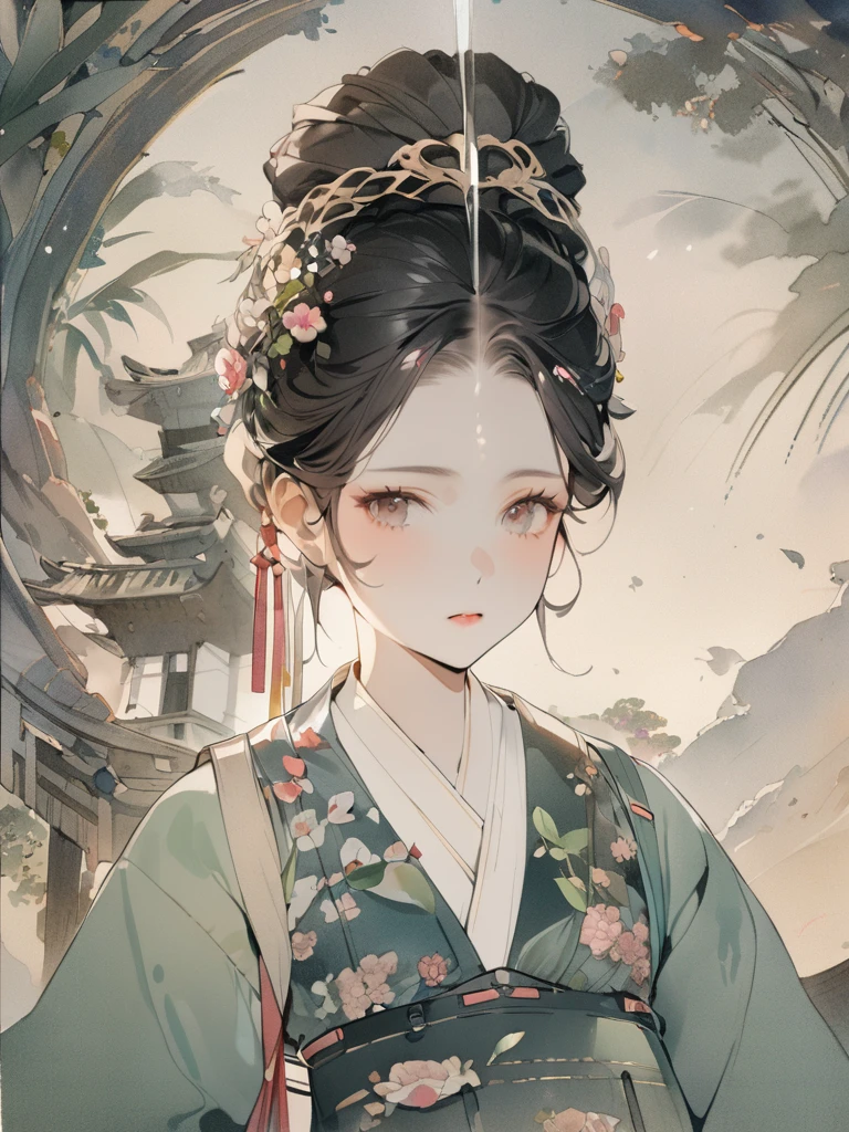 (8K, best quality, masterpiece),1girl, watercolor(medium), {Practical, original photo, Ultra-fine transparent, image, (Influenced by Yoshitaka Amano's style:1.6)}, Practical Light, Delicate skin, (Beautiful slim woman, 25 years old, Court Knight:1.5), Thin legs, Fine particles, Long white hair, Detailed fingers, Thin, sex, Ecstasy expression, 动感sex感的姿势, (巨大有弹sex的坚挺胸部:1.4), (sex感指挥官的盔甲, Long skirt, Long red cape, boots:1.2),(The armor has a larger chest opening;1.6), Exposing breasts, (Arcadia, Flower Storm, Many flowers:1.8), Unobscured,Beautiful scenery, (Flowers, Wind and Moon:1.5), Vivid colors, High contrast, High Saturation