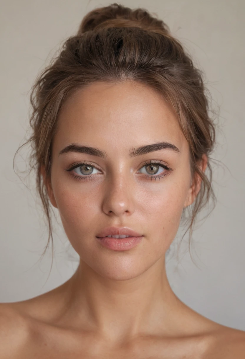 femme sensuelle, bronzé, photo extrêmement réaliste, cheveux brun, cheveux détaillé, visage détaillé, lèvre pulpeuse, yeux parfait, long cil, cil détaillé, cheveux long, visage extrêmement détaillé,1 femme, bouche fermer, bronzage parfait, expression excité, détail complexe, beau visage réaliste, yeux même taille, tache de rousseur prononcé