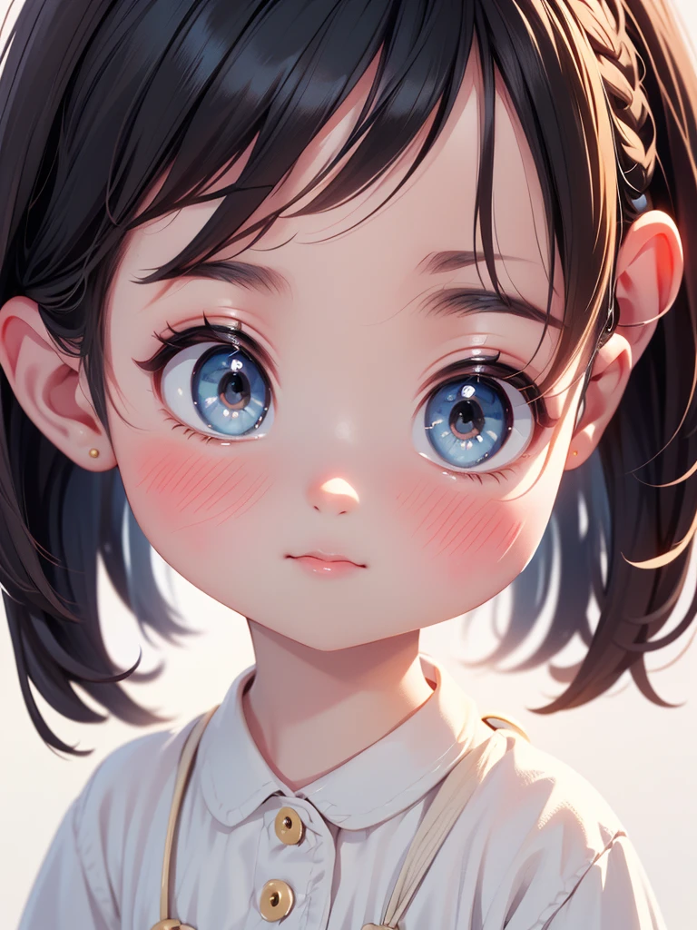 Highest quality、High resolution、Detailed Background、(Beautiful face in every detail:1.4)、Anatomically correct、(Detailed facial expressions)、(fine grain:1.2)、Cute hair color、Braided bob cut、3--old an 、