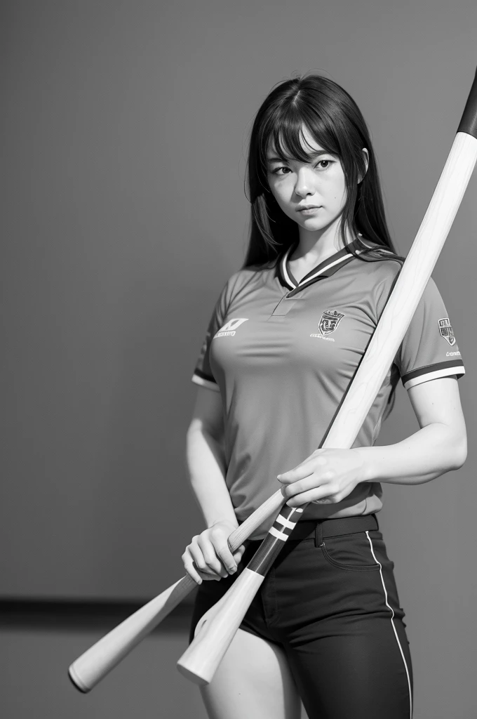 Imagine a person who measures 1,82 meters high, holding a pool cue that has 1,50 meters long. The person is holding the bat in front of the chest, perhaps with your hands positioned to comfortably hold the club. The pool cue would be approximately 32 centimeters shorter than the person's height, providing a visually interesting image.
In a way that the difference in size between the person and the club is evident