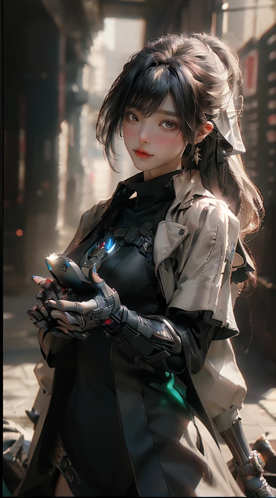 ((Best quality)), ((masterpiece)), (detailed:1.4), 3D, an image of a beautiful cyberpunk female,HDR (High Dynamic Range),Ray Tracing,NVIDIA RTX,Super-Resolution,Unreal 5,Subsurface scattering,PBR Texturing,Post-processing,Anisotropic Filtering,Depth-of-field,Maximum clarity and sharpness,Multi-layered textures,Albedo and Specular maps,Surface shading,Accurate simulation of light-material interaction,Perfect proportions,Octane Render,Two-tone lighting,Wide aperture,Low ISO,White balance,Rule of thirds,8K RAW,