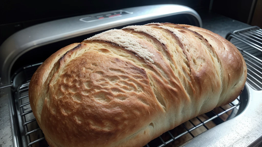 hot bread coming out of the oven