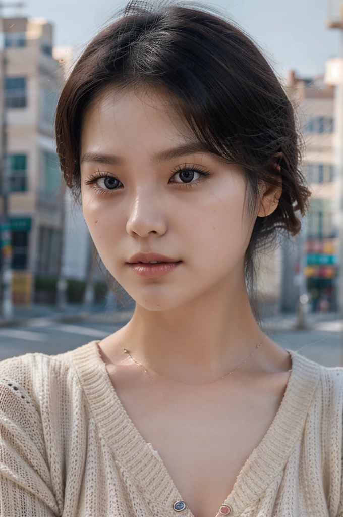 (a close-up of a 21-year-old Korean woman),
(Confident: 0.7), (cute attire: 1.0), (Petite stature: 0.8), (heart shaped face), (Beautiful doe eyes: 1.2), (Soft, small lips: 0.9), (Cute Stylish outfit: 1.1), (cute outfit), (Pastel pink color: 0.8), (Hint of sexiness: 0.6). (Mischievous smile: 0.5), (Lively campus background: 0.7), (Secret Journal in hand: 0.6), (Determined expression: 0.9). (Vulnerable look: 0.3), (Subtle emotional depth: 0.3), (dlwlrma: 0.5), (Cinematic realism: 1.3), (Nikon D850 camera: 1.0), (Film stock photograph: 0.9), (Saturated colors: 1.1). (Hyper-realistic lighting: 1.2).
Enhance this prompt in that format
