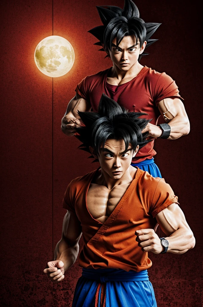 Goku with red wine shirt 