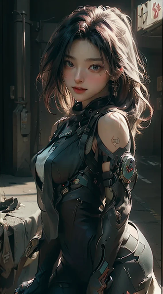 ((Best quality)), ((masterpiece)), (detailed:1.4), 3D, an image of a beautiful cyberpunk female,HDR (High Dynamic Range),Ray Tracing,NVIDIA RTX,Super-Resolution,Unreal 5,Subsurface scattering,PBR Texturing,Post-processing,Anisotropic Filtering,Depth-of-field,Maximum clarity and sharpness,Multi-layered textures,Albedo and Specular maps,Surface shading,Accurate simulation of light-material interaction,Perfect proportions,Octane Render,Two-tone lighting,Wide aperture,Low ISO,White balance,Rule of thirds,8K RAW,