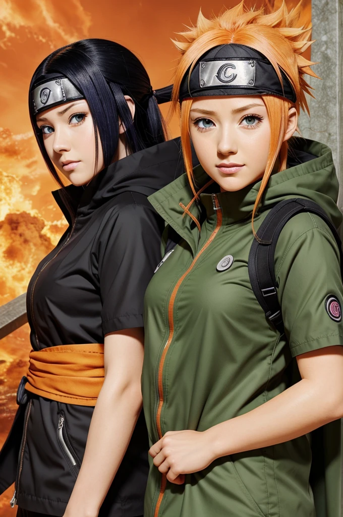 Naruto img with hinata and naruto is in sage mode