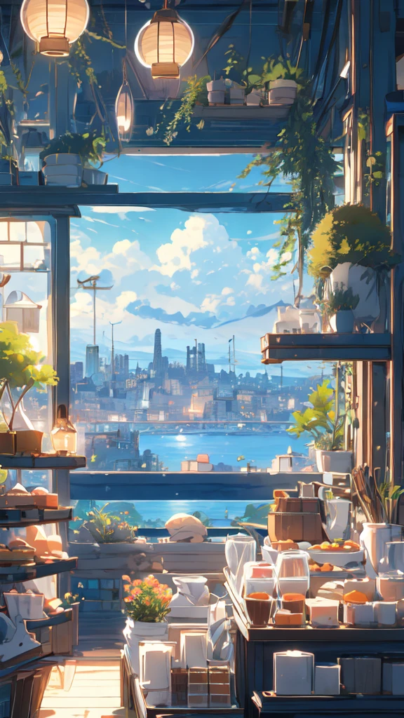 (masterpiece:1.2), Highest quality,Pixiv,Pleasant animation scenes,
scenery, cityscape, city, nullscraper, building, window, cloud, null, food, indoor, computer, Book, bed, table, clock, pillow, No humans, Chair, cake, monitor, cup, dish, nullline, Lie in, High resolution, High resolutionR, 8K