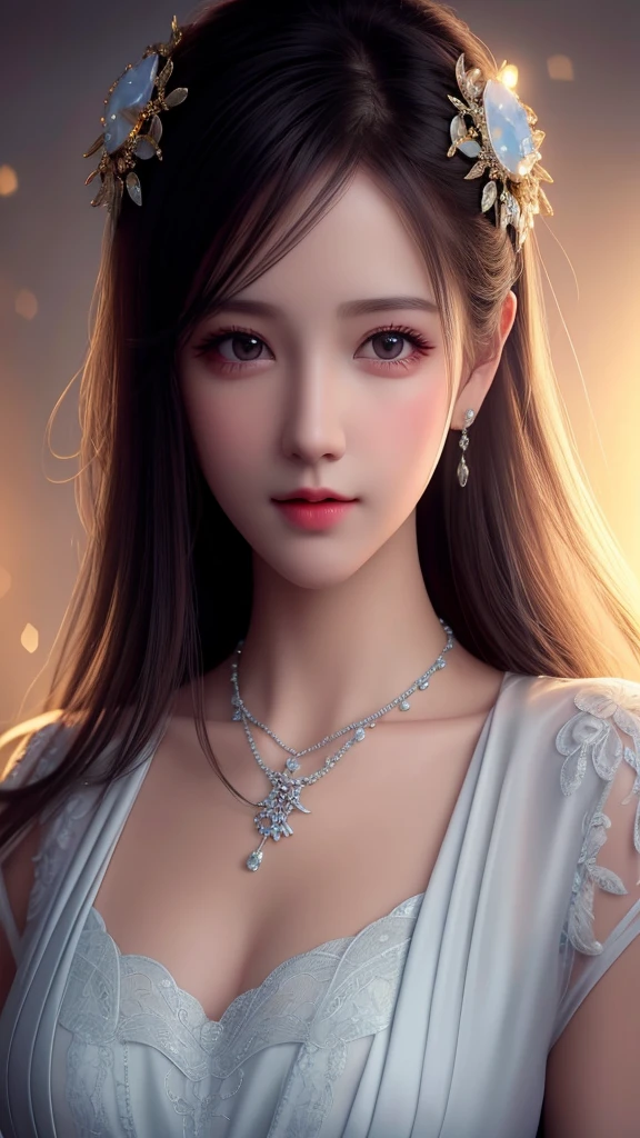 Best Quality, Masterpiece, High Resolution, 1 Girl, Porcelain Dress, Hair Accessories, Necklace, Jewelry, Beautiful Face, Physical, Tyndall Effect, Realistic, Dark Studio, Rim Lighting, Duotone Lighting, (High Detail skin: 1.2), 8k uhd, DSLR, soft light, high quality, volumetric light, sneak shot, photo, high resolution, 4k, 8k, bokeh