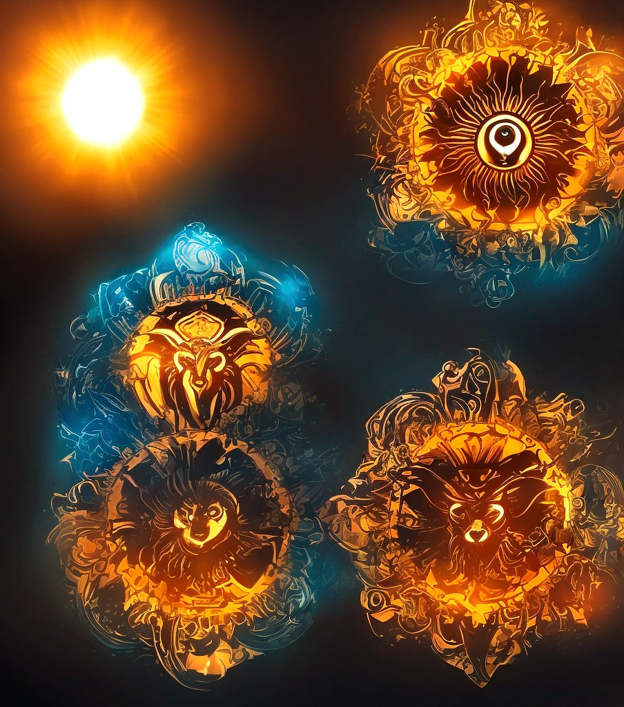 logo of a ram inside of a sun