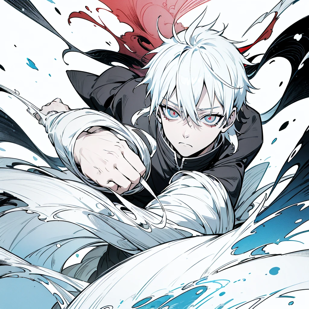 mage, jujutsu kaisen, sukuna, boy, eye red, eye blue, mad, rpg