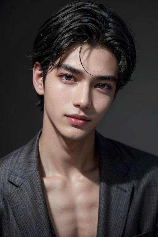 1boy, tall and handsome, black skin, beautiful and Sad eyes, hot hair, elegant style, beautiful smile and lips, perfect boy, 18 Years old