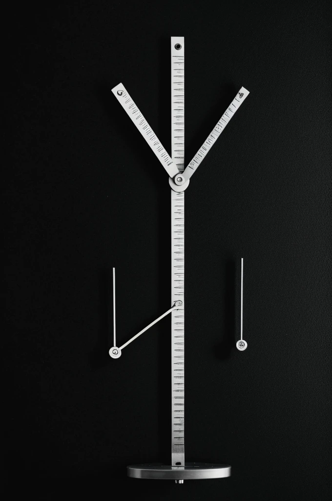 A scale on a black background 