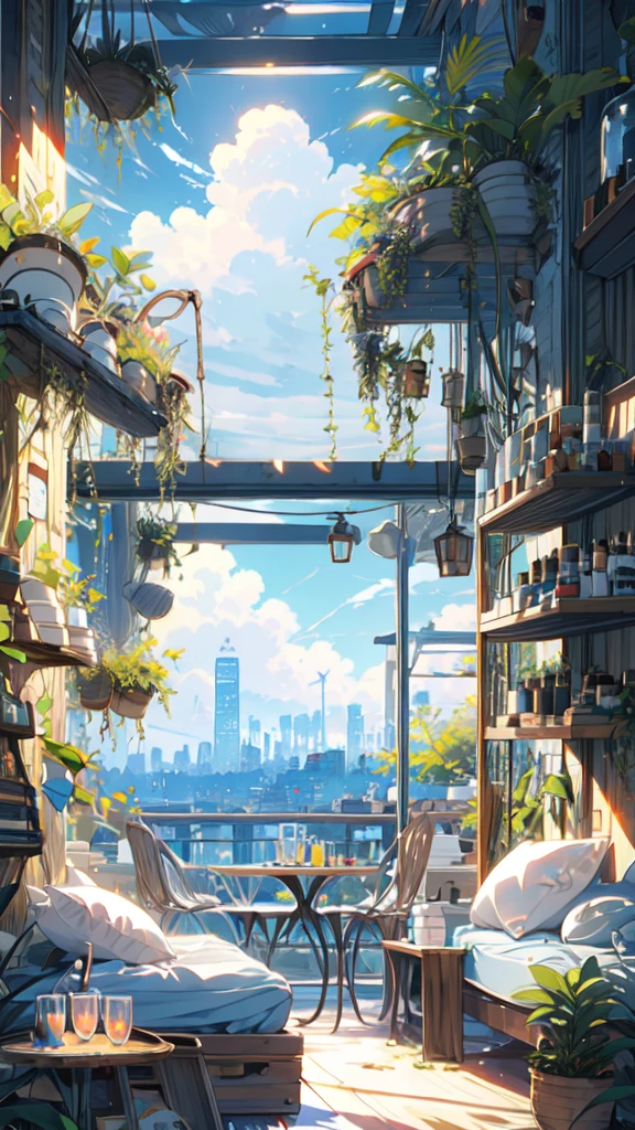 (masterpiece:1.2), Highest quality,Pixiv,Pleasant animation scenes,
scenery, cityscape, city, nullscraper, building, window, cloud, null, food, indoor, computer, Book, bed, table, clock, pillow, No humans, Chair, cake, monitor, cup, dish, nullline, Lie in, High resolution, High resolutionR, 8K