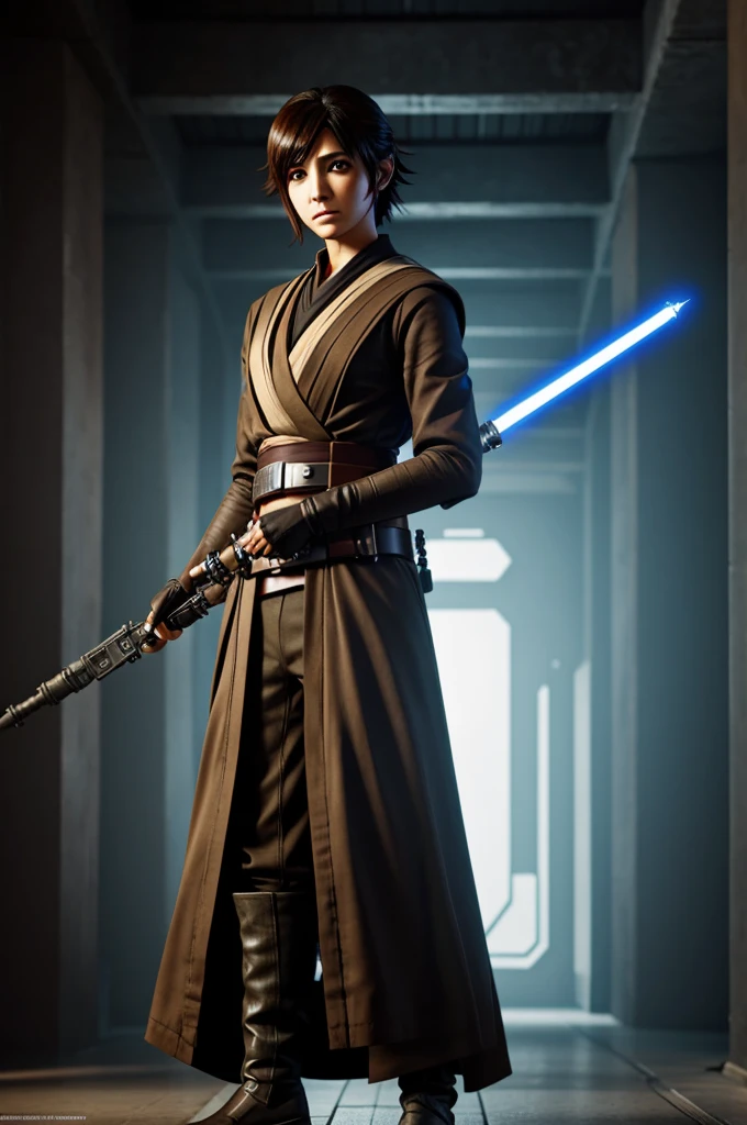 Create an anime-style human star wars inquisitor
