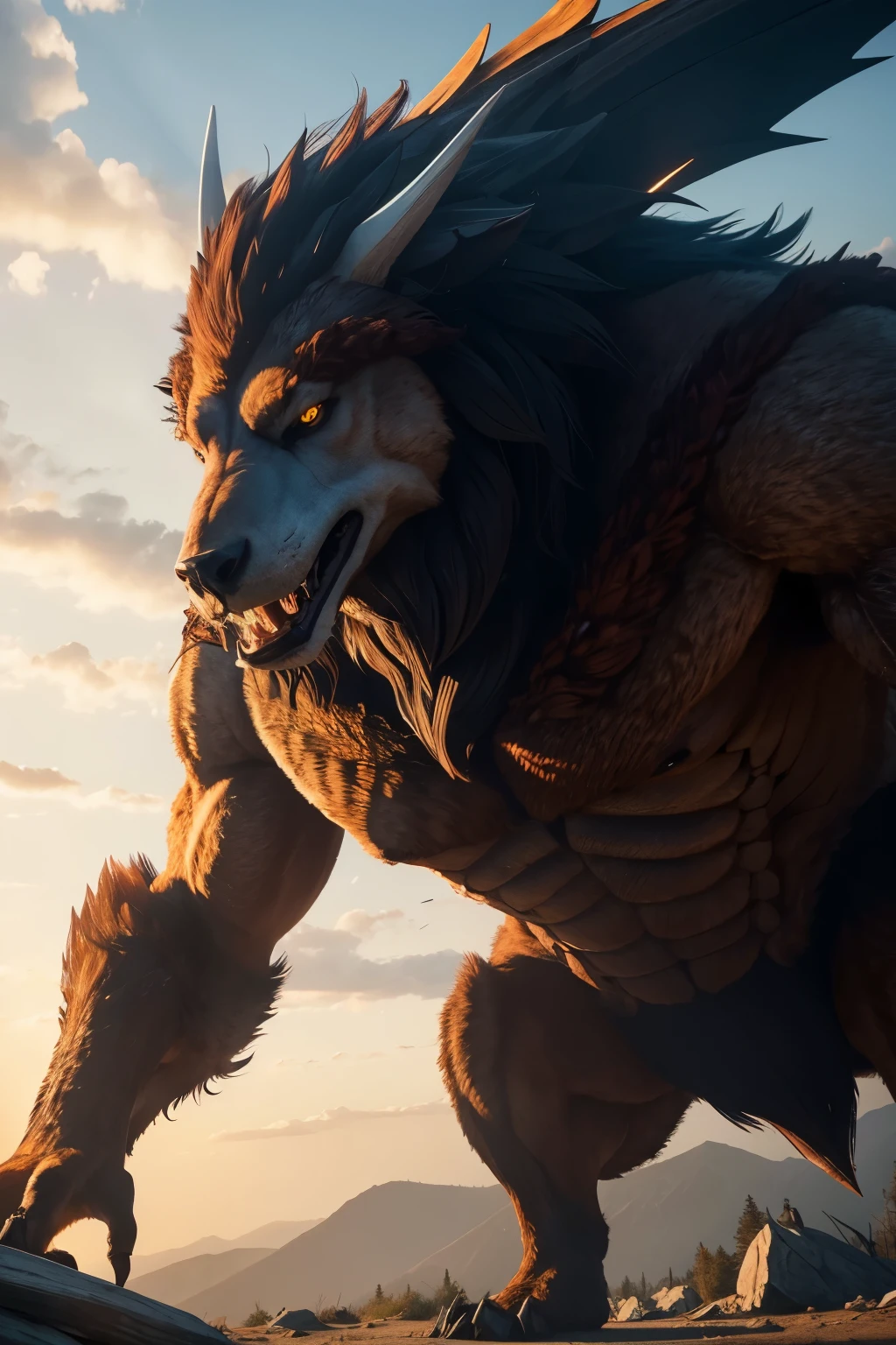 create a banner  with the following text "Legendary Beast"
