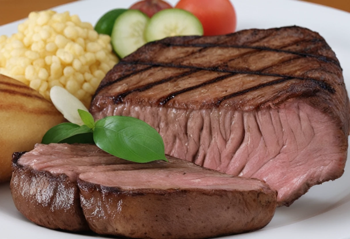 Freshly grilled beef steak