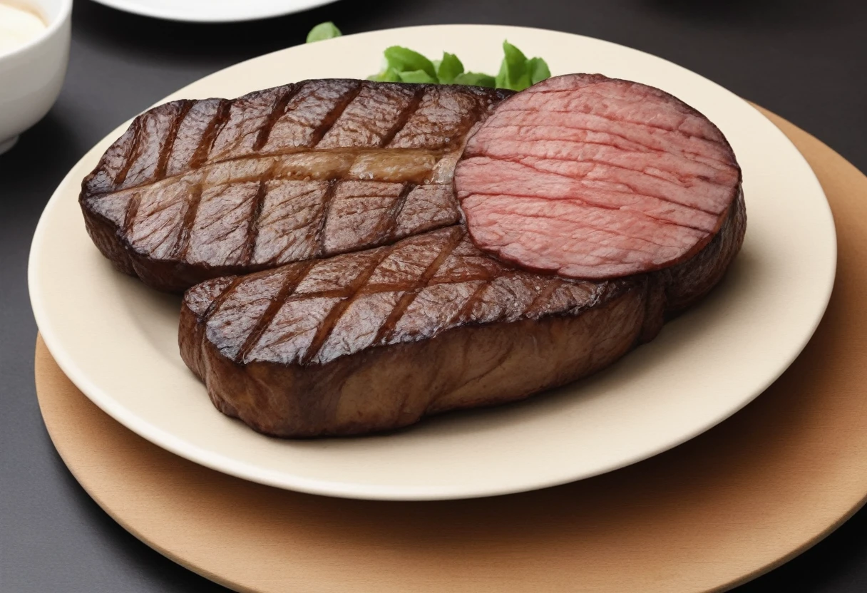 Freshly grilled beef steak