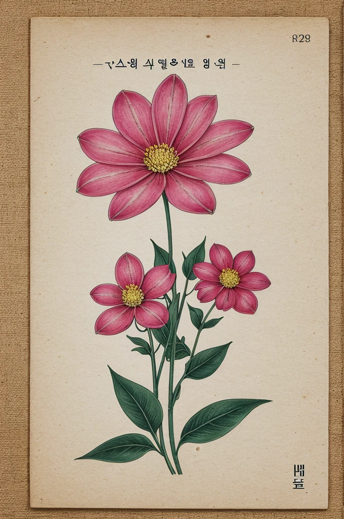 Mugunghwa flower from south korea. drawing, type logo