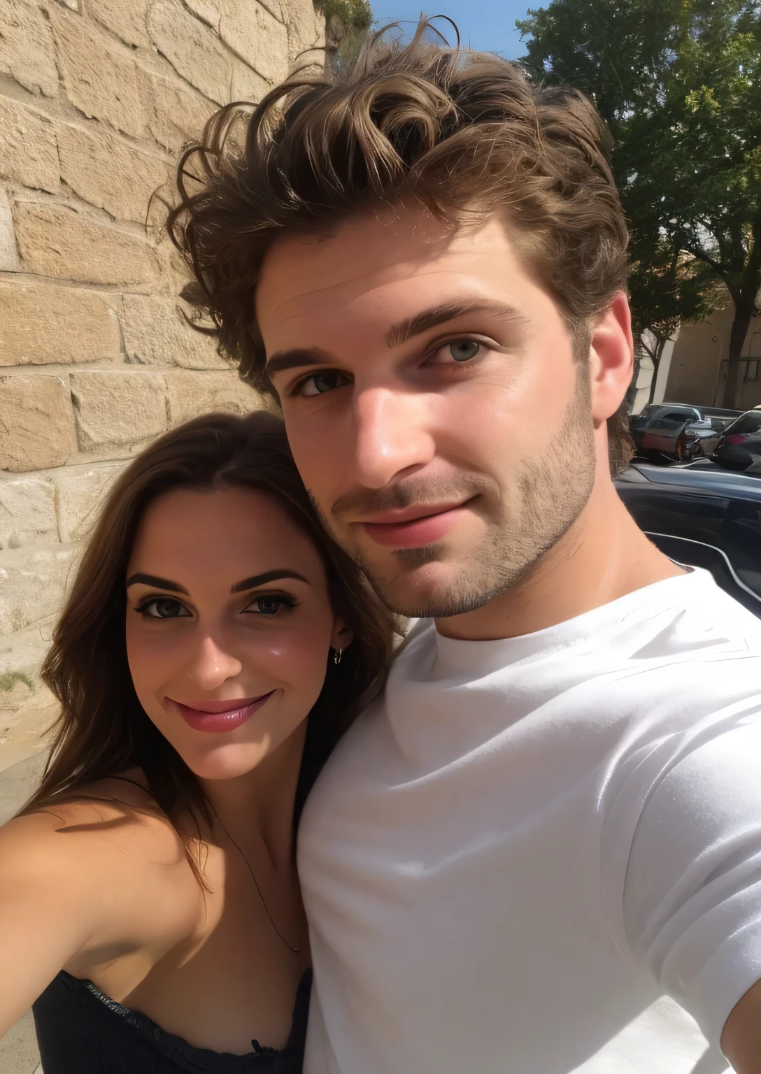 a selfie d&#39;a pretty young woman, prise avec l&#39;appareil photo de l&#39;iPhone