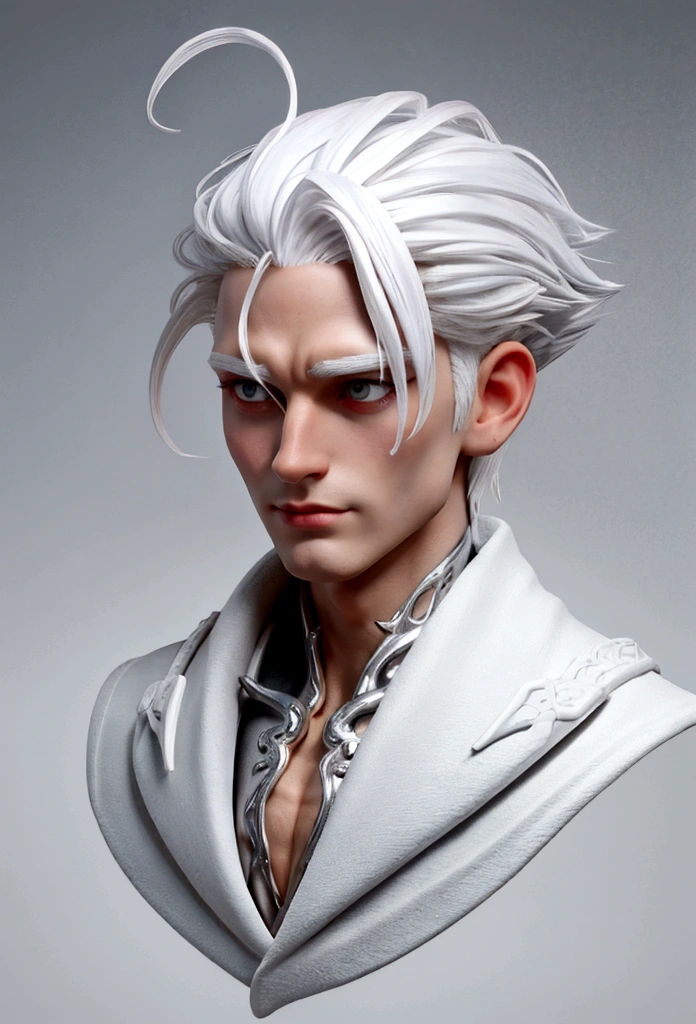 creates an air god with white hair all over