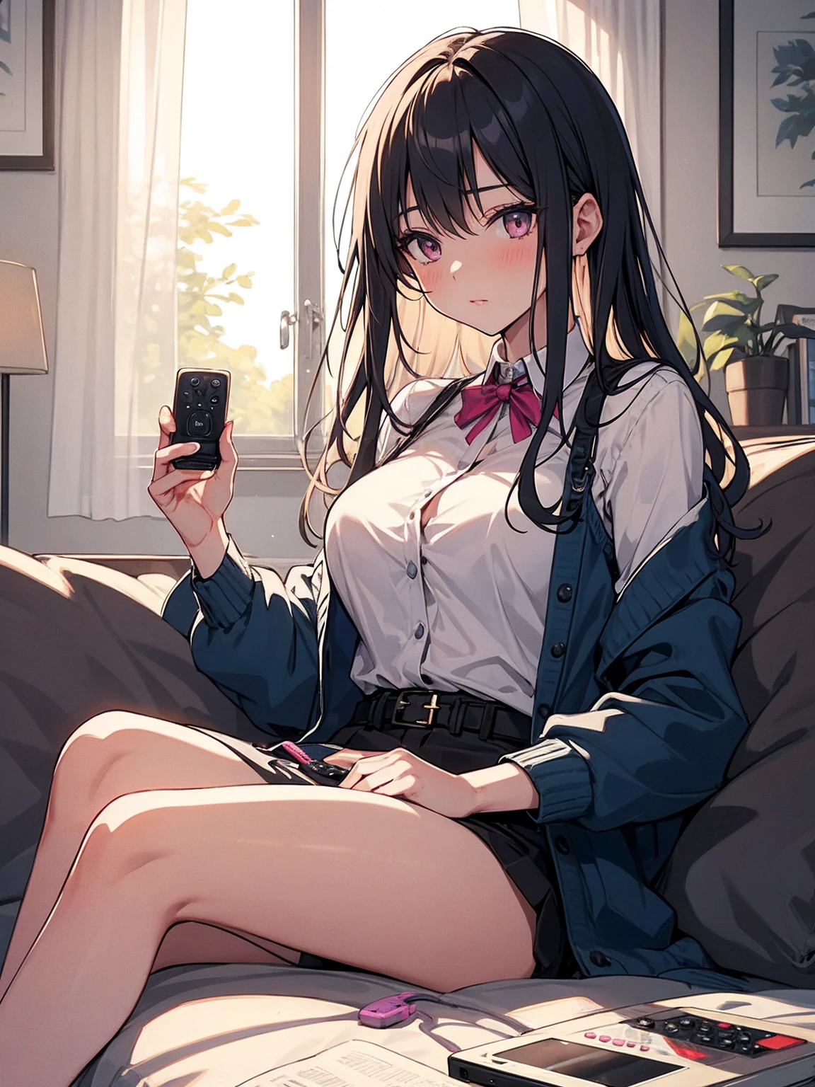 A woman wearing a remote control , shame, Expose