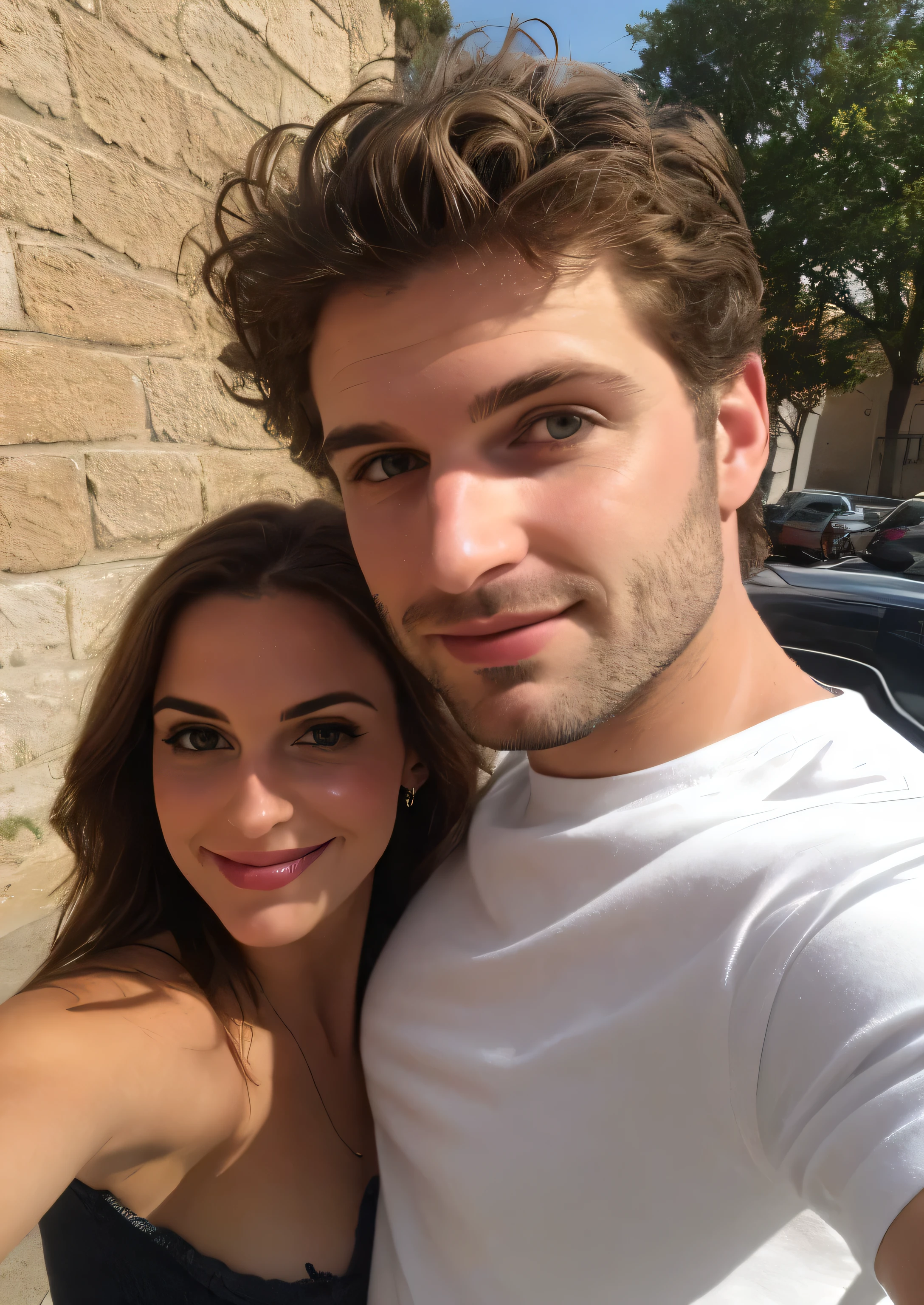 a selfie d'a pretty young woman, prise avec l'appareil photo de l'iPhone