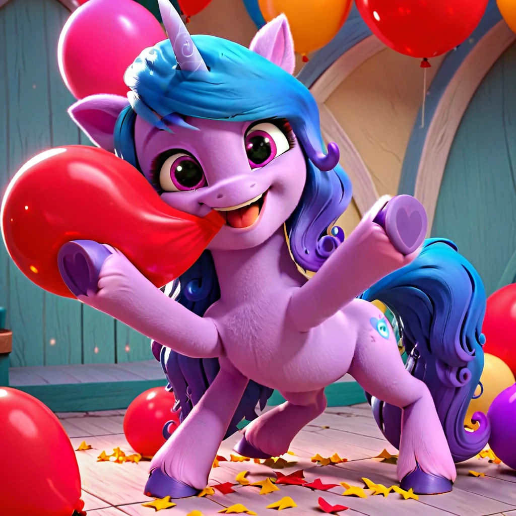 score_9, score_8_up, score_7_up, score_6_up, score_5_up, score_4_up,
female, Izzy Moonbow, solo, looner, nonpop, balloon nonpop, detailed background, party, selfie, fanservice, plot, balloon fetish, balloon support, 3d, hd, 4k, solo,
safe, rating safe,
spread legs, plot, blowing up balloons, balloon blowing, wide hips, arched back, overinflated balloon, tight balloon, necked balloon, translucent balloon, white star print on balloon, balloon inflation,
motion blur, bouncing, squeaking, noisy, loud,
My Little Pony: Make Your Mark, My Little Pony: A New Generation, cinematic, dynamic angle, depth of field, bloom, subsurface scattering